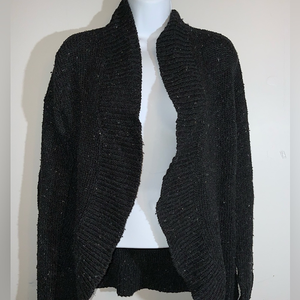 Preloved Loft Black Open Knit Cardigan Sz XS